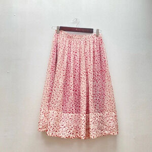 Elizabeth and James - Pink Floral Silk Skirt